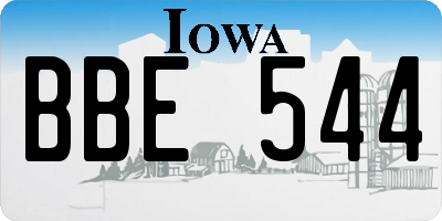 IA license plate BBE544