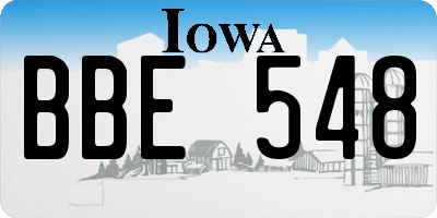 IA license plate BBE548