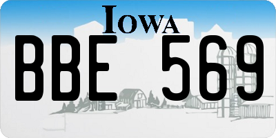 IA license plate BBE569