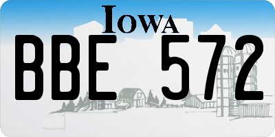 IA license plate BBE572