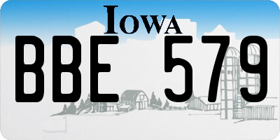 IA license plate BBE579