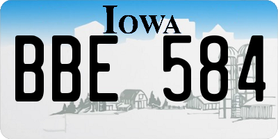 IA license plate BBE584
