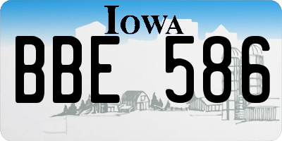 IA license plate BBE586
