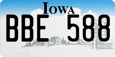 IA license plate BBE588