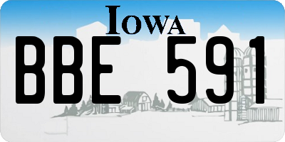 IA license plate BBE591