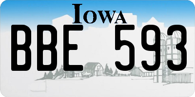 IA license plate BBE593
