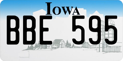 IA license plate BBE595