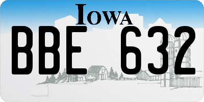 IA license plate BBE632