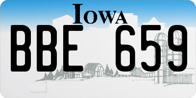 IA license plate BBE659