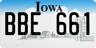 IA license plate BBE661
