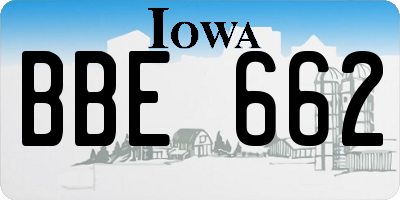 IA license plate BBE662