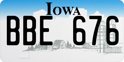 IA license plate BBE676