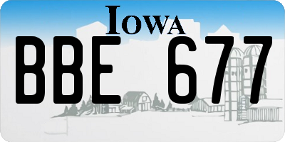 IA license plate BBE677