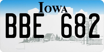 IA license plate BBE682