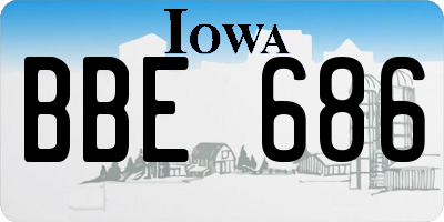 IA license plate BBE686