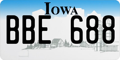 IA license plate BBE688