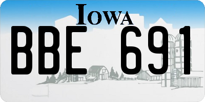 IA license plate BBE691
