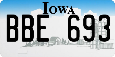 IA license plate BBE693