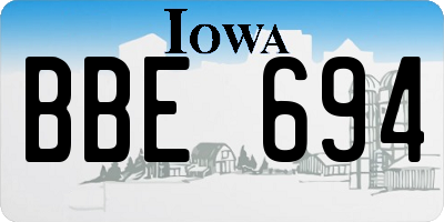 IA license plate BBE694
