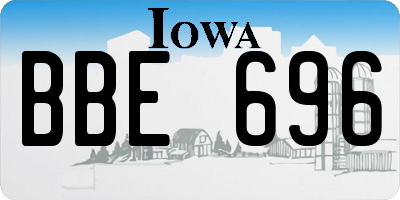 IA license plate BBE696