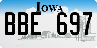 IA license plate BBE697