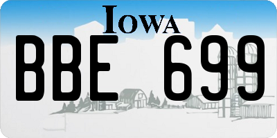 IA license plate BBE699