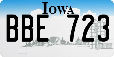 IA license plate BBE723