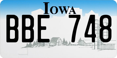 IA license plate BBE748
