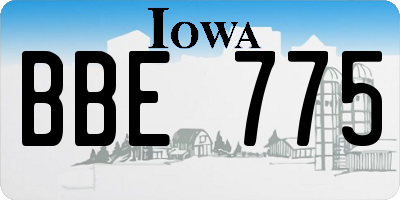 IA license plate BBE775