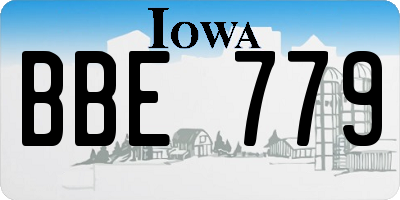 IA license plate BBE779
