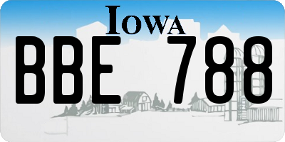 IA license plate BBE788
