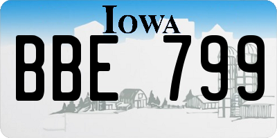 IA license plate BBE799