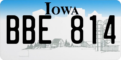 IA license plate BBE814