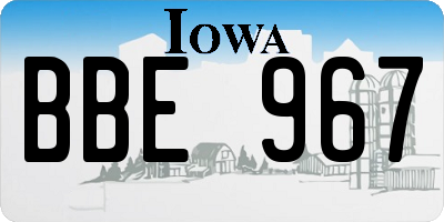 IA license plate BBE967