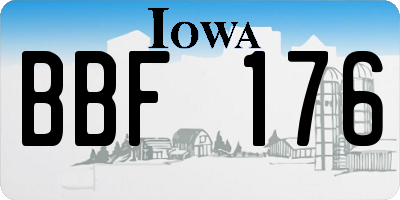 IA license plate BBF176