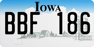 IA license plate BBF186