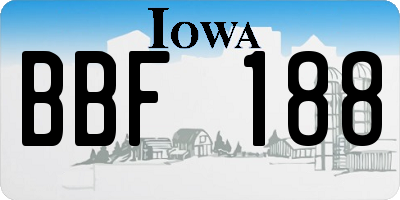 IA license plate BBF188