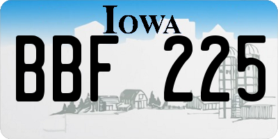 IA license plate BBF225