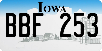 IA license plate BBF253