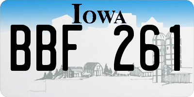 IA license plate BBF261
