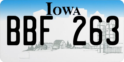 IA license plate BBF263