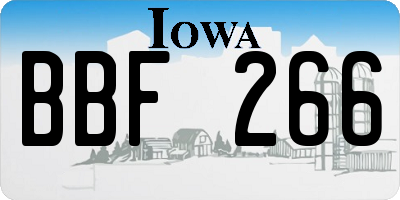 IA license plate BBF266