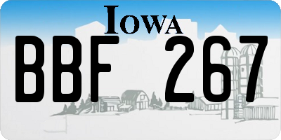 IA license plate BBF267