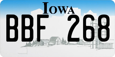 IA license plate BBF268