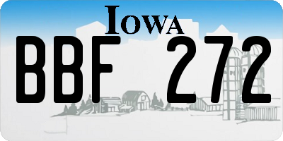 IA license plate BBF272