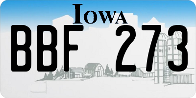 IA license plate BBF273
