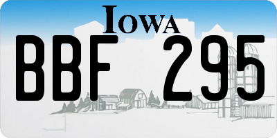 IA license plate BBF295