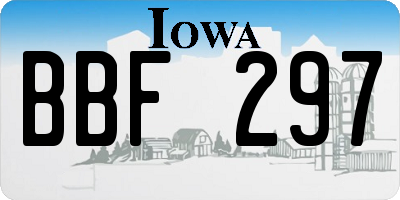 IA license plate BBF297