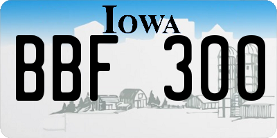 IA license plate BBF300