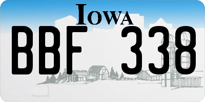IA license plate BBF338